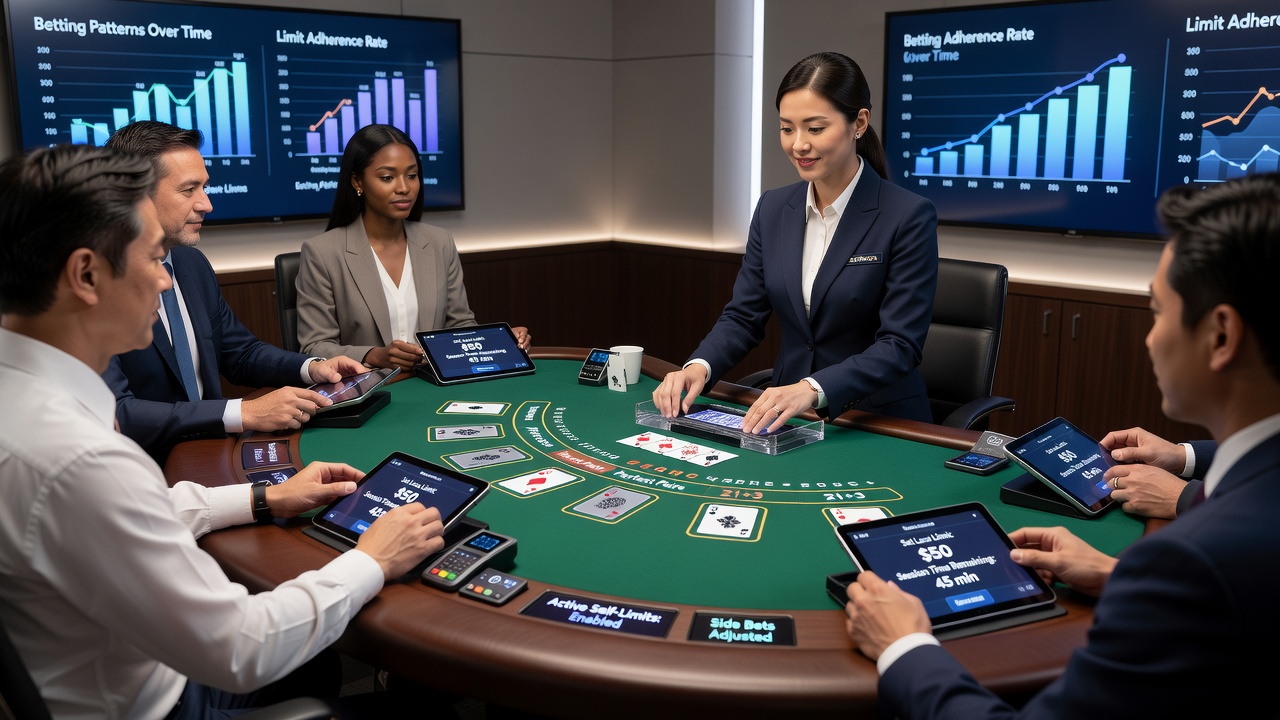 Live dealer baccarat table with side bet options highlighted during a regulated Canadian online session